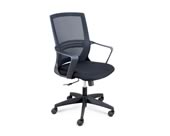 Silla harvey de malla con soporte lumbar y brazos fijos