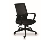 Silla operativa lituania de malla con soporte lumbar y brazos fijos