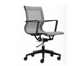 Silla sucre con diseño moderno tapizada en malla con brazos fijos