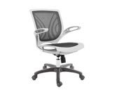 Silla york blanca con asiento y respaldo de malla y estructura plástica